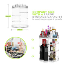 Carica l'immagine nel visualizzatore di Gallery, Organizzatore di trucco, espositore cosmetico Rotating Organizer, Trasparente
