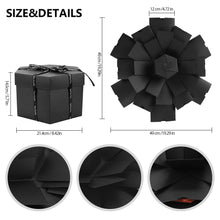 Carica l'immagine nel visualizzatore di Gallery, WisFox Explosion Box, Creativo Fai Da te a Sorpresa Esplosione Regalo Nero - Ilgrandebazar