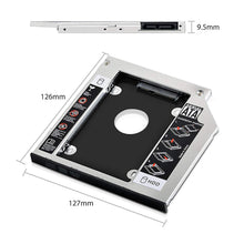 Carica l'immagine nel visualizzatore di Gallery, GeekerChip Hard Drive Caddy Frame 9,5mm,2nd 2.5" HDD/SSD SATA 3.0 HDD Hard...