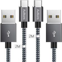 Carica l'immagine nel visualizzatore di Gallery, Autkors Cavo USB C, [2M*2 ] Nylon Intrecciato Tipo C Carica Rapida... - Ilgrandebazar
