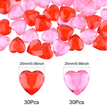 Carica l'immagine nel visualizzatore di Gallery, TUPARKA 60 PZ Cuori in Acrilico Rosso per 60pcs - Ilgrandebazar