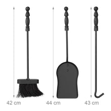 Carica l'immagine nel visualizzatore di Gallery, Relaxdays Ritter, Accessori per Camino in ghisa Camino, Standard, Nero