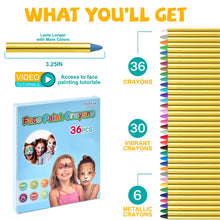 Carica l'immagine nel visualizzatore di Gallery, Colori per Viso Bambini,Face Painting,36 Pastelli Truccare &amp; Corpo,... - Ilgrandebazar