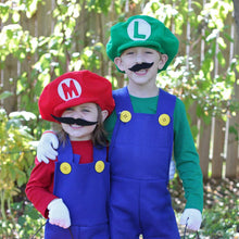 Carica l'immagine nel visualizzatore di Gallery, iZoeL Costume Super Mario Luigi Incluso 2X Cappello 4X Guanti... - Ilgrandebazar