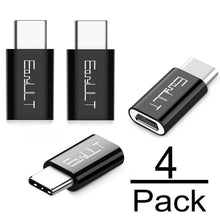 Carica l'immagine nel visualizzatore di Gallery, EasyULT Adattatore USB C a Micro [4 Pack], C Adapter 4 pack, Nero - Ilgrandebazar