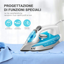 Carica l'immagine nel visualizzatore di Gallery, Ferro da stiro 2400 W - a vapore KotiCidsin - 300 ml - Blu - Ilgrandebazar