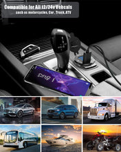 Carica l'immagine nel visualizzatore di Gallery, GemCoo QC3.0 Presa USB per Auto Doppio in Alluminio, 12V / 24V 36W 2 Blu