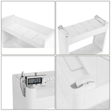 Carica l'immagine nel visualizzatore di Gallery, SONGMICS Ripiani Stretti Carrello Mobile a 3 45 x 17 x 68.5 cm, Bianco - Ilgrandebazar