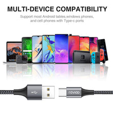 Carica l'immagine nel visualizzatore di Gallery, Cavo USB Tipo C, RAVIAD [2Pezzi, 2m] Nylon C di Ricarica Rapida e... - Ilgrandebazar