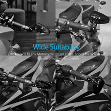 Carica l'immagine nel visualizzatore di Gallery, Yizhet Universale 7/8" 22mm Specchio Moto, Retrovisore CNC Alluminio Rosso - Ilgrandebazar