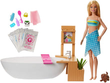 Carica l'immagine nel visualizzatore di Gallery, Barbie- Playset Bambola con Vasca da Bagno e Accessori Giocattolo per Bambini 3+ Anni, Multicolore, GJN32