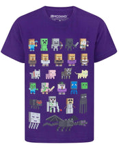 Carica l'immagine nel visualizzatore di Gallery, Minecraft Sprites Ragazzi T-Shirt (Viola, 7-8 Years) - Ilgrandebazar