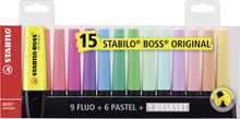 Carica l'immagine nel visualizzatore di Gallery, Evidenziatore - STABILO BOSS ORIGINAL Desk-Set - 15 Colori 15er Tischset - Ilgrandebazar