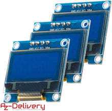 Carica l'immagine nel visualizzatore di Gallery, AZDelivery 3 x Display OLED 0,96 pollici 128x64 Pixel I2C 3x - Ilgrandebazar