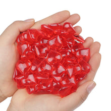 Carica l'immagine nel visualizzatore di Gallery, Fangoo 220 Pezzi Gemme a Cuore Piatto in Acrilico Rosa con 1LB, Rosso - Ilgrandebazar