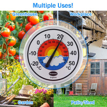 Carica l'immagine nel visualizzatore di Gallery, Termometro da parete grande, 300 mm - per patio e giardino, esterni o... - Ilgrandebazar