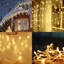 Carica l'immagine nel visualizzatore di Gallery, 5m LED Luci Stringa 24 stringe, 50-80cm/ogni + 3m Cavo di alimentazione, stringa decorativa LED con 200 LED impermeabili, alimentazione di sicurezza 31V