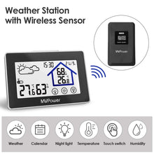 Carica l'immagine nel visualizzatore di Gallery, MVPOWER Stazione Meteo con Sensore Estern, Meteorologica Display... - Ilgrandebazar