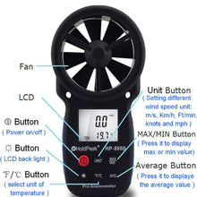 Carica l'immagine nel visualizzatore di Gallery, HoldPeak 866B,Anemometro Digitale,Misuratori del 1-Anemomter-HP-866B - Ilgrandebazar