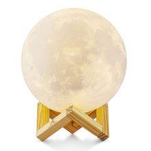 Carica l'immagine nel visualizzatore di Gallery, Lampada Luna 3D Stampata, ALED LIGHT Piena Moon con 3 Colori