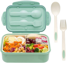 Carica l'immagine nel visualizzatore di Gallery, Sinwind Lunch Box, Porta Pranzo, Bento Box con 3 Scomparti e Verde
