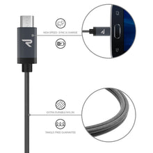Carica l'immagine nel visualizzatore di Gallery, Cavo Micro USB [ 1M - 2Pezzi ] Rampow - 2 Pezzi, Grigio siderale - Ilgrandebazar