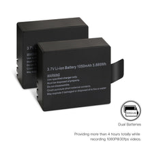 Carica l'immagine nel visualizzatore di Gallery, APEMAN, batteria ricaricabile per Action Camera, 2 confezioni da B1510, B1510 - Ilgrandebazar