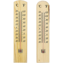 Carica l'immagine nel visualizzatore di Gallery, com-four® 2 termometri per Legno Interni ed Esterni 02 Pezzi - 26x5.5x1cm - Ilgrandebazar