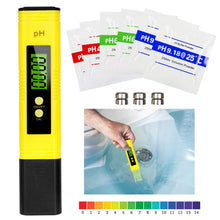 Carica l'immagine nel visualizzatore di Gallery, Mture PH Tester Misuratore Digitale, Alta Precisione con LCD Giallo - Ilgrandebazar
