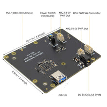 Carica l'immagine nel visualizzatore di Gallery, Raspberry Pi 4 SATA, raspberry 4 Modello B X825 da 2.5 pollici SATA... - Ilgrandebazar
