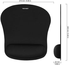 Carica l'immagine nel visualizzatore di Gallery, TECKNET Tappetino Mouse Polso Impermeabile, Mouse Pad Ergonomico con Gel Poggiapolsi, Superficie Liscio, Base in Gomma Antiscivolo per PC, Laptop e Notebook