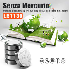 Carica l'immagine nel visualizzatore di Gallery, Confezione da 40 pacchi batteria alcalina AG10(LR1130) --- 40 Pezzi, Argento - Ilgrandebazar