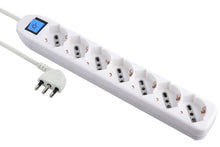 Carica l'immagine nel visualizzatore di Gallery, Electraline 62078 Multipresa 7 Posti polivalenti (Schuko + 10/16A) con Bianco - Ilgrandebazar