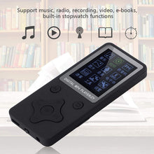 Carica l'immagine nel visualizzatore di Gallery, Lettore Musicale MP3 / MP4 Supporto Digitale Portatile Ricaricabile Scheda TF da 32 GB(Black)