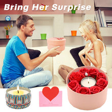 Carica l'immagine nel visualizzatore di Gallery, SPECOOL Regali di San Valentino per lei,Sapone Fiore Rosa Candela Set1 - Ilgrandebazar
