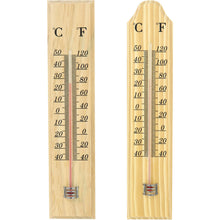 Carica l'immagine nel visualizzatore di Gallery, com-four® 2 termometri per Legno Interni ed Esterni 02 Pezzi - 26x5.5x1cm - Ilgrandebazar