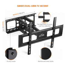 Carica l'immagine nel visualizzatore di Gallery, SIMBR Supporto per TV da Parete 32-70" 3D QLED OLED tv, NERO