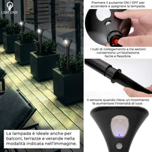 Carica l'immagine nel visualizzatore di Gallery, Lampada Solare Light Easy, 2 Luci Solari Esterno Lampade a LED, Nero