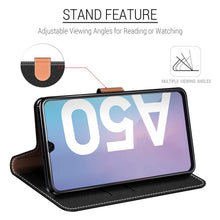 Carica l'immagine nel visualizzatore di Gallery, COODIO Custodia per Samsung Galaxy A50, in Pelle Nero - Ilgrandebazar