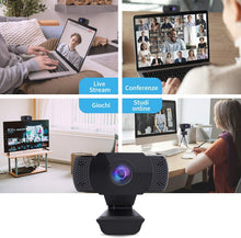 Carica l'immagine nel visualizzatore di Gallery, wansview Webcam 1080P con Microfono, PC Laptop Desktop Computer USB 2.0 Full HD Webcamera con Clip Regolabile per Videochiamata, Studi, Conferenze, Registrazione e Giochi