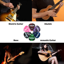 Carica l'immagine nel visualizzatore di Gallery, CASCHA 12 Plettri per chitarra, chitarra acustica classica, chitarra elettrica, ukulele, basso, pick set, accessori