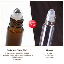Carica l'immagine nel visualizzatore di Gallery, Alledomain, 8 flaconi roll-on per oli essenziali da 10 ml 10 ml, Ambra - Ilgrandebazar