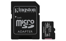 Carica l'immagine nel visualizzatore di Gallery, Kingston Canvas Select Plus SDCS2/128GB Scheda microSD Classe 10 con Adattatore SD Incluso, 128 GB