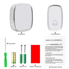 Carica l'immagine nel visualizzatore di Gallery, YYQ Campanello Senza Fili da Esterno Impermeabile IP44, Wireless Bianco - Ilgrandebazar