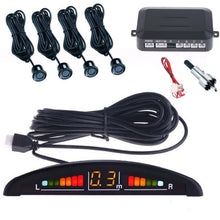 Carica l'immagine nel visualizzatore di Gallery, tempo di saldi Kit 4 Sensori Di Parcheggio Per Auto TDSPARKING, NERO/BIANCO - Ilgrandebazar