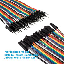 Carica l'immagine nel visualizzatore di Gallery, DSD Tech 120PCS DuPont ponticello connettori maschio pin 8inch, Multicoloured - Ilgrandebazar