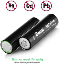 Carica l'immagine nel visualizzatore di Gallery, Batterie Ricaricabili AA ad Alta Capacità 2800mAh, 8 AA, Bonai 8 pack - Ilgrandebazar