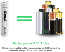 Carica l'immagine nel visualizzatore di Gallery, BONAI Batterie Ricaricabili AAA Alta Capacità, Pile 8 AAA, Bonai 8 pack - Ilgrandebazar