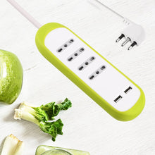 Carica l'immagine nel visualizzatore di Gallery, Electraline 62062 Multipresa 4 Posti Bivalenti 10/16A e 2 USB 2.1A con Verde - Ilgrandebazar