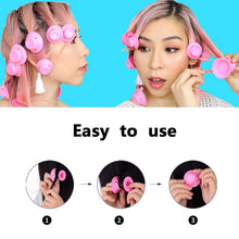 Carica l'immagine nel visualizzatore di Gallery, ZWOOS 30 Pcs Bigodini Silicone, Arricciacapelli, Senza Sforzo e Rosa